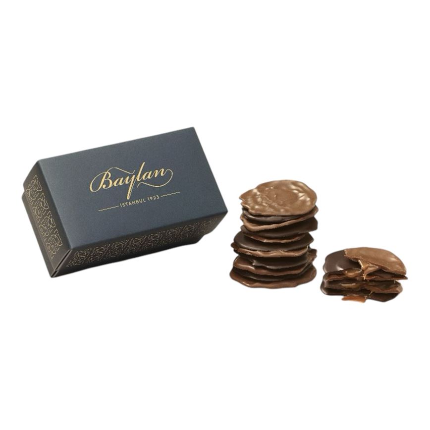 Karamel Dolgulu Sütlü ve Bitter Cips Çikolata