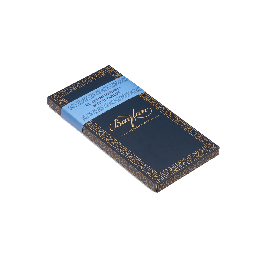 El Yapımı Fındıklı Sütlü Tablet Çikolata